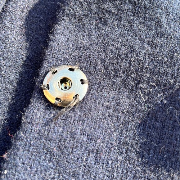 Authentic Moncler Navy Wool Padded Maglione Tricot Cardigan Down Jacket L - Picture 11 of 12